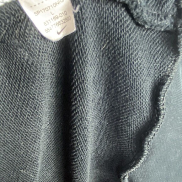 Nike FC crew sweater men size Large black pockets long sleeve cotton soft Logo - Picture 9 of 13